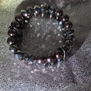 Elegant Black Beaded Bracelet